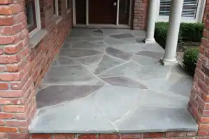 A flagstone patio.